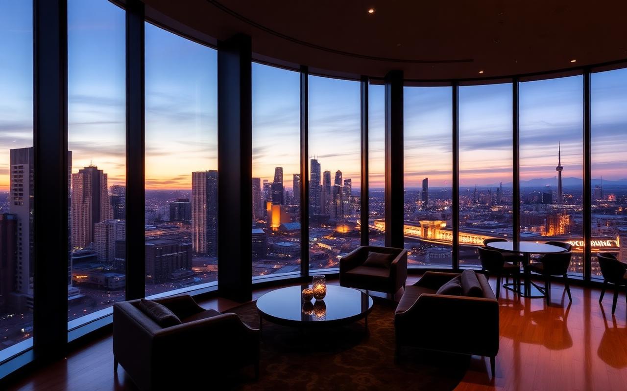 Bureau avec vue sur la ville